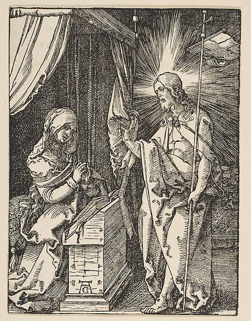Albrecht Dürer — Christus erscheint seiner Mutter, aus der 'Kleinen Passion'
