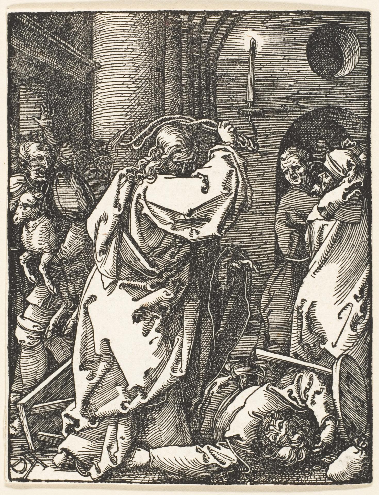 Albrecht Dürer — Christus vertreibt die Geldwechsler, aus der 'Kleinen Passion'