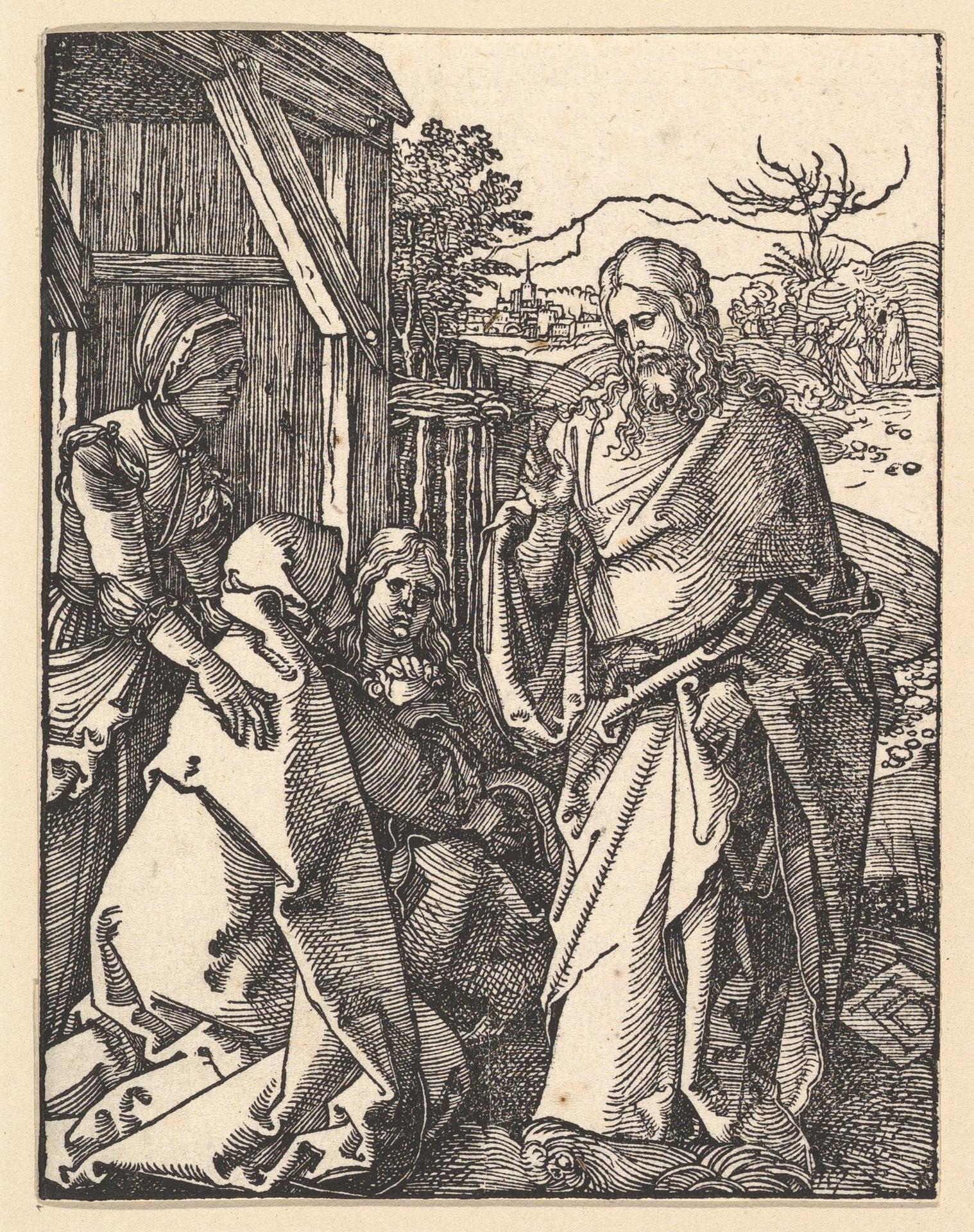 Albrecht Dürer — Christus nimmt Abschied von seiner Mutter, aus der 'Kleinen Passion'