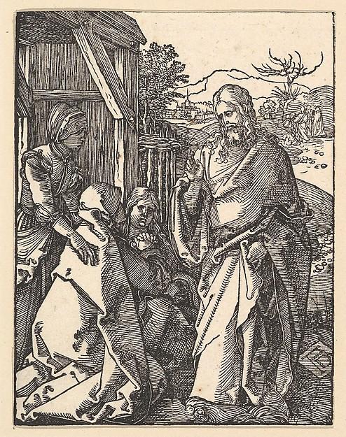 Albrecht Dürer — Christus nimmt Abschied von seiner Mutter, aus der 'Kleinen Passion'