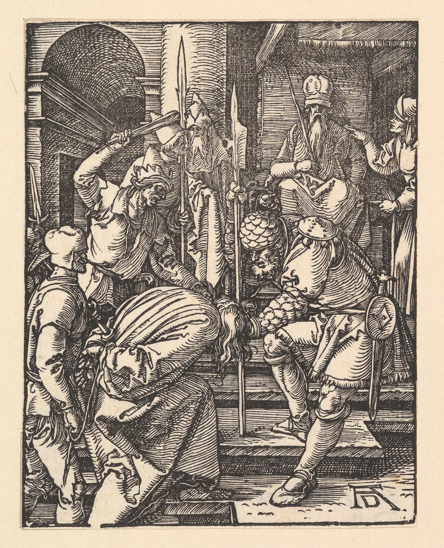 Albrecht Dürer — Christus vor Annas, aus der Kleinen Passion