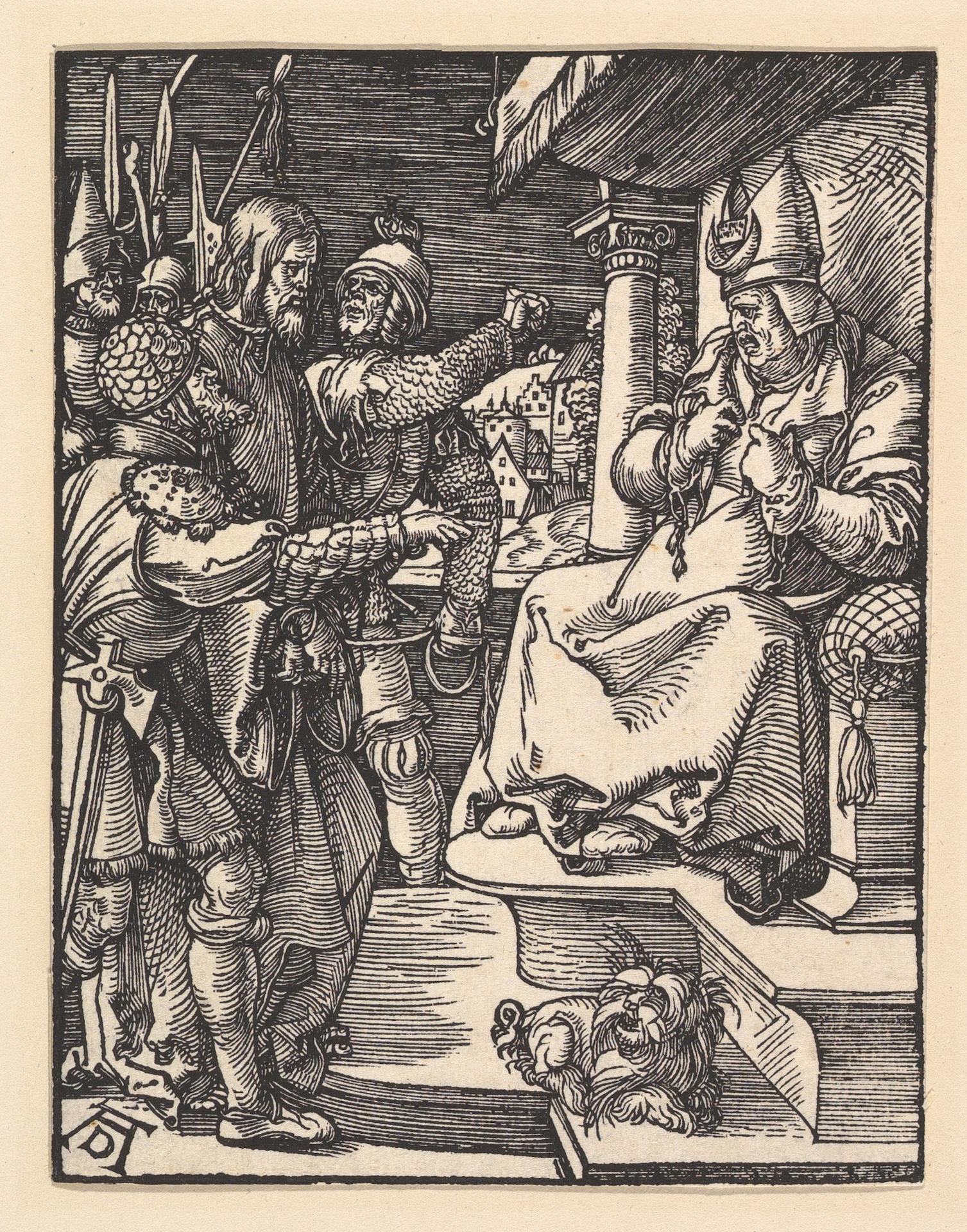 Albrecht Dürer — Christus vor Kaiphas, aus der Kleinen Passion