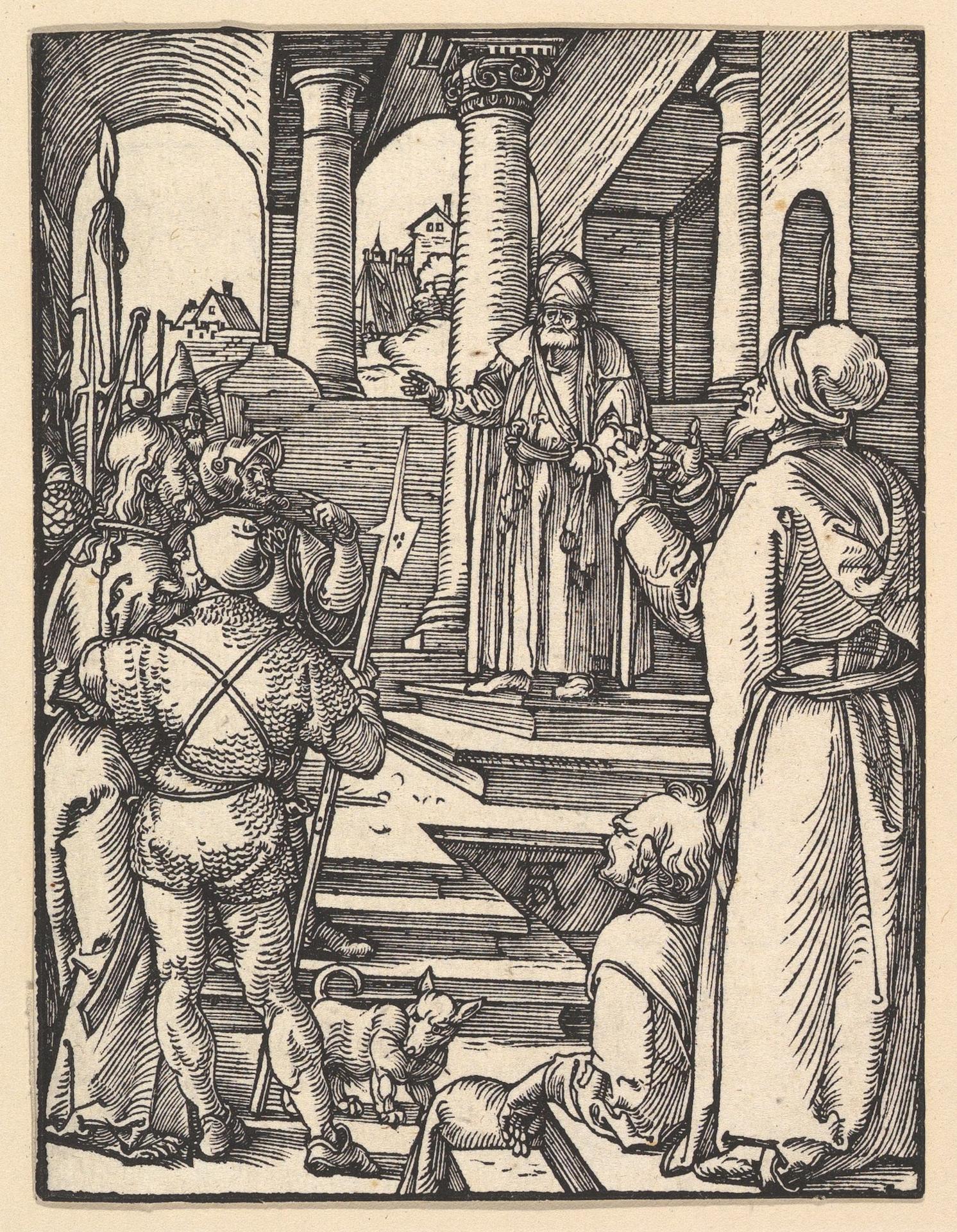 Albrecht Dürer — Christus vor Pilatus, aus der Kleinen Passion