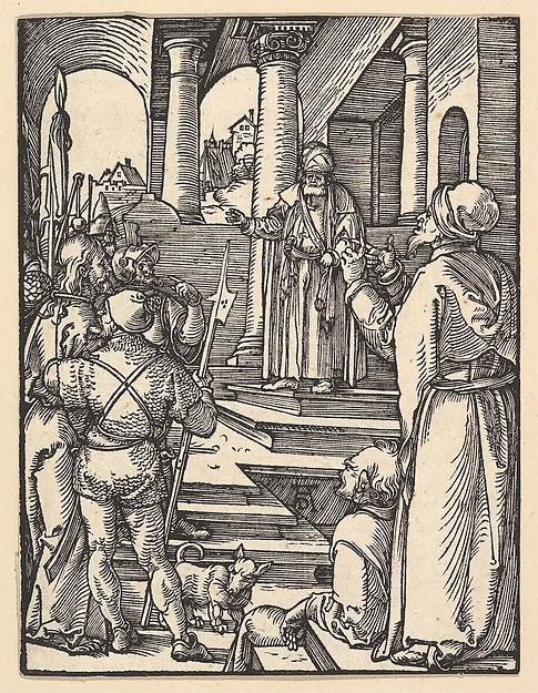 Albrecht Dürer — Christus vor Pilatus, aus der Kleinen Passion
