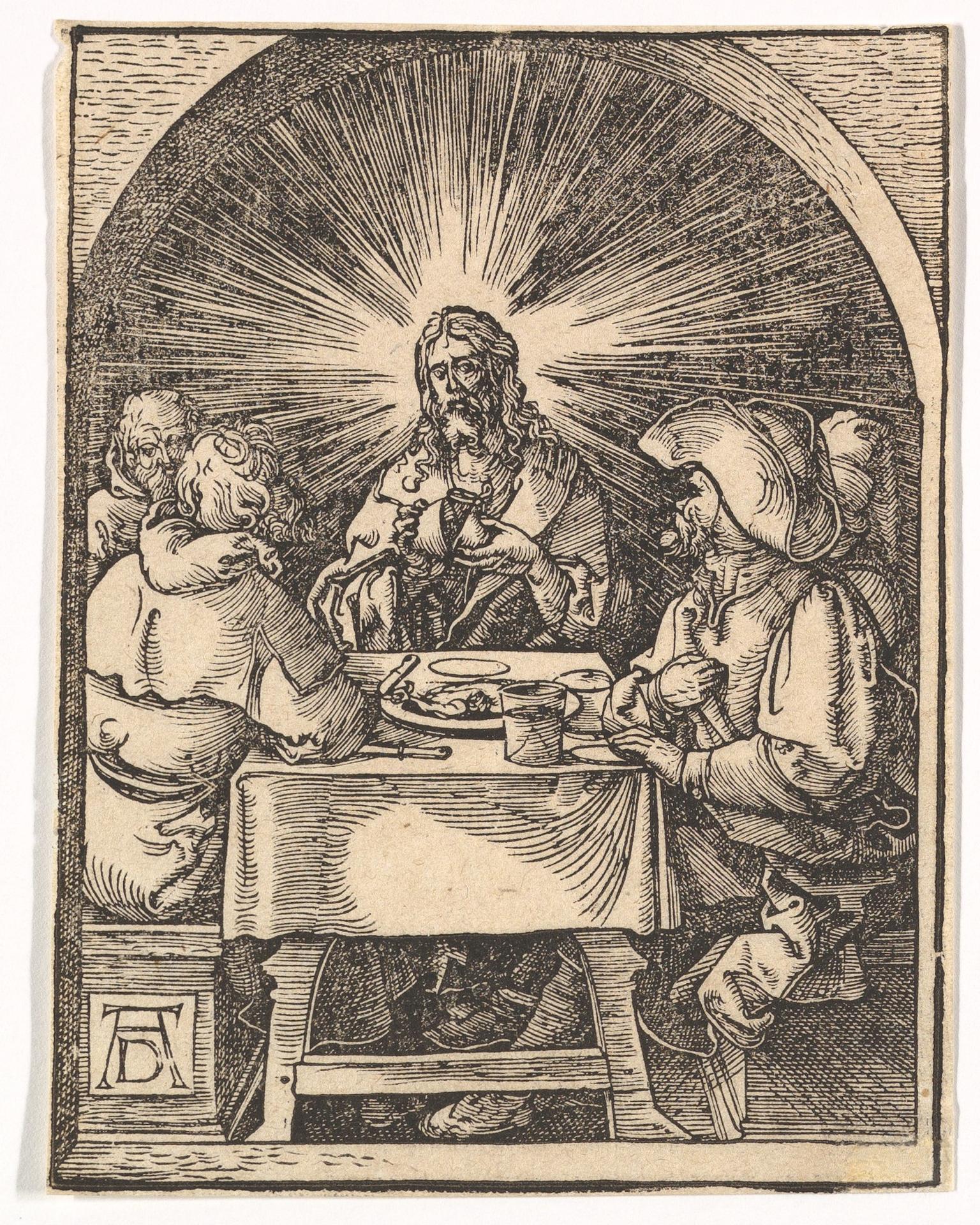 Albrecht Dürer — Christus in Emmaus, aus 'Die kleine Passion' (Kopie)