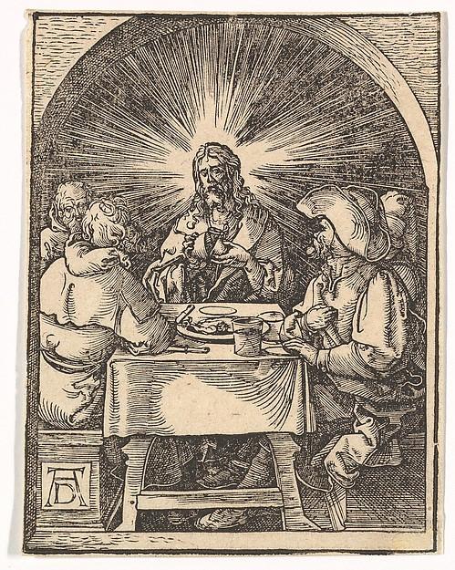 Albrecht Dürer — Christus in Emmaus, aus 'Die kleine Passion' (Kopie)