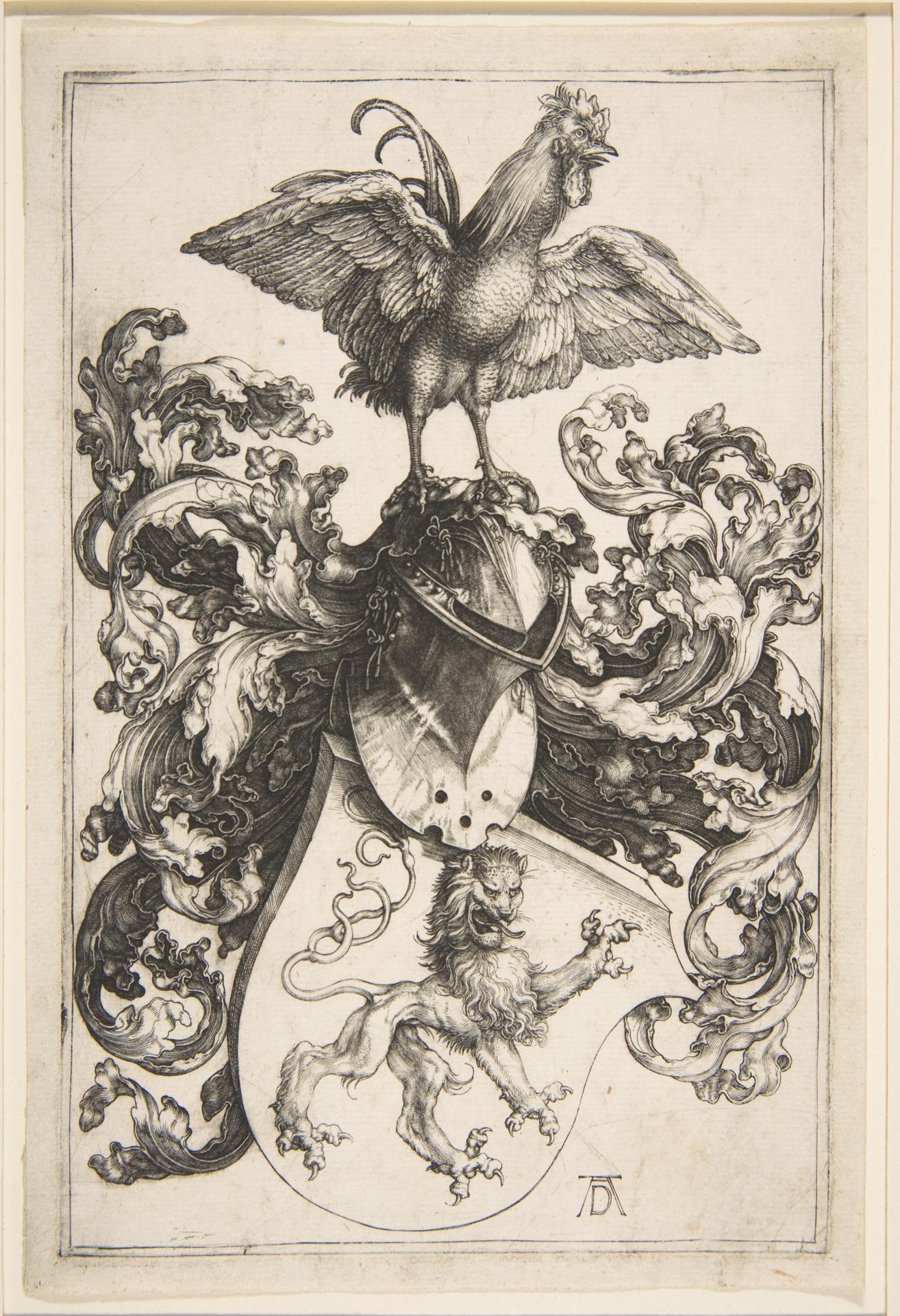 Albrecht Dürer — Wappen mit Hahn