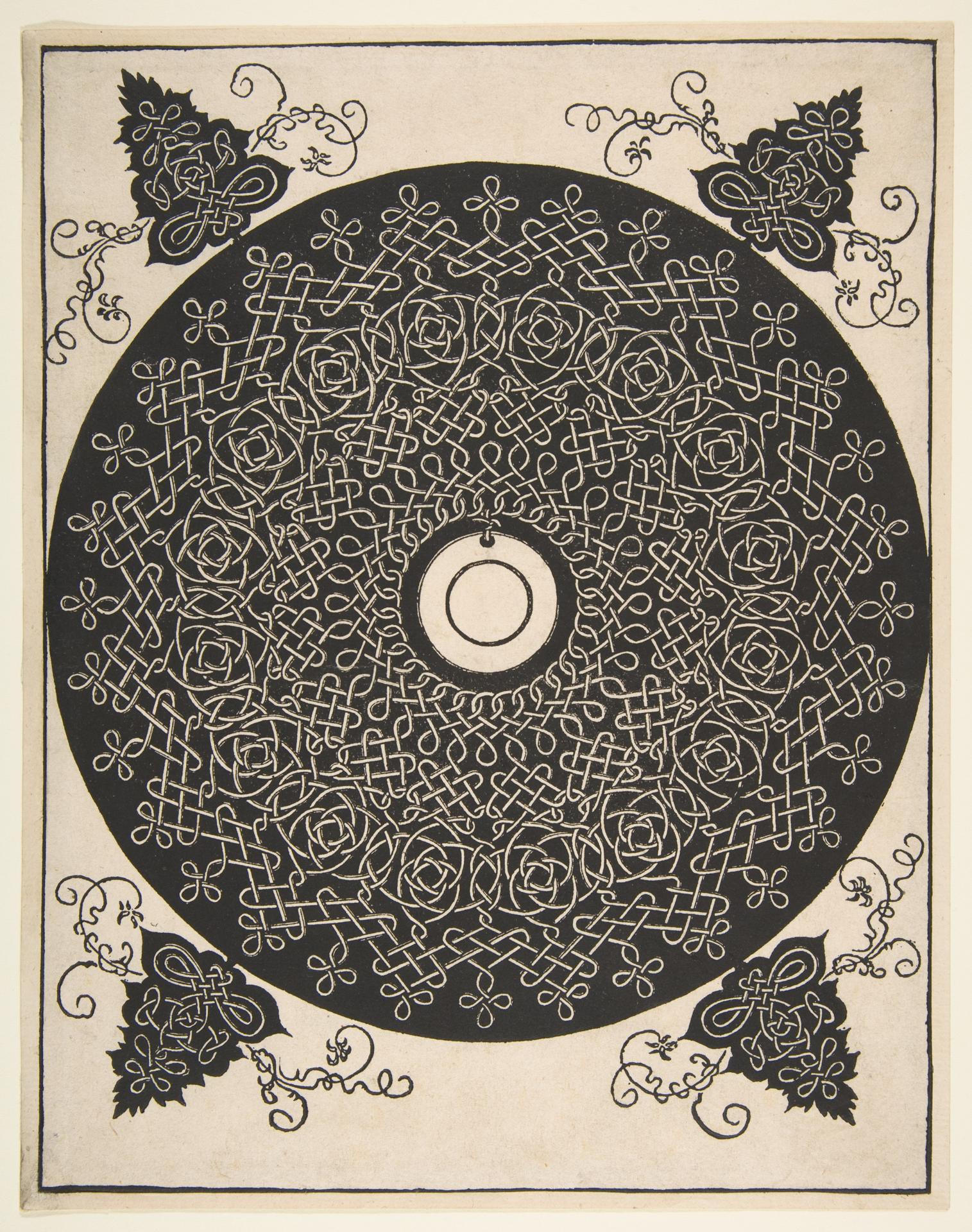 Albrecht Dürer — Stickmuster mit rundem Medaillon in der Mitte