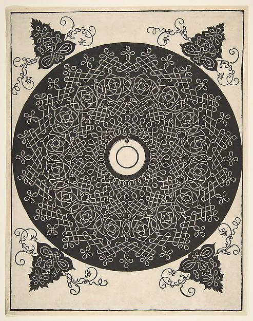 Albrecht Dürer — Stickmuster mit rundem Medaillon in der Mitte