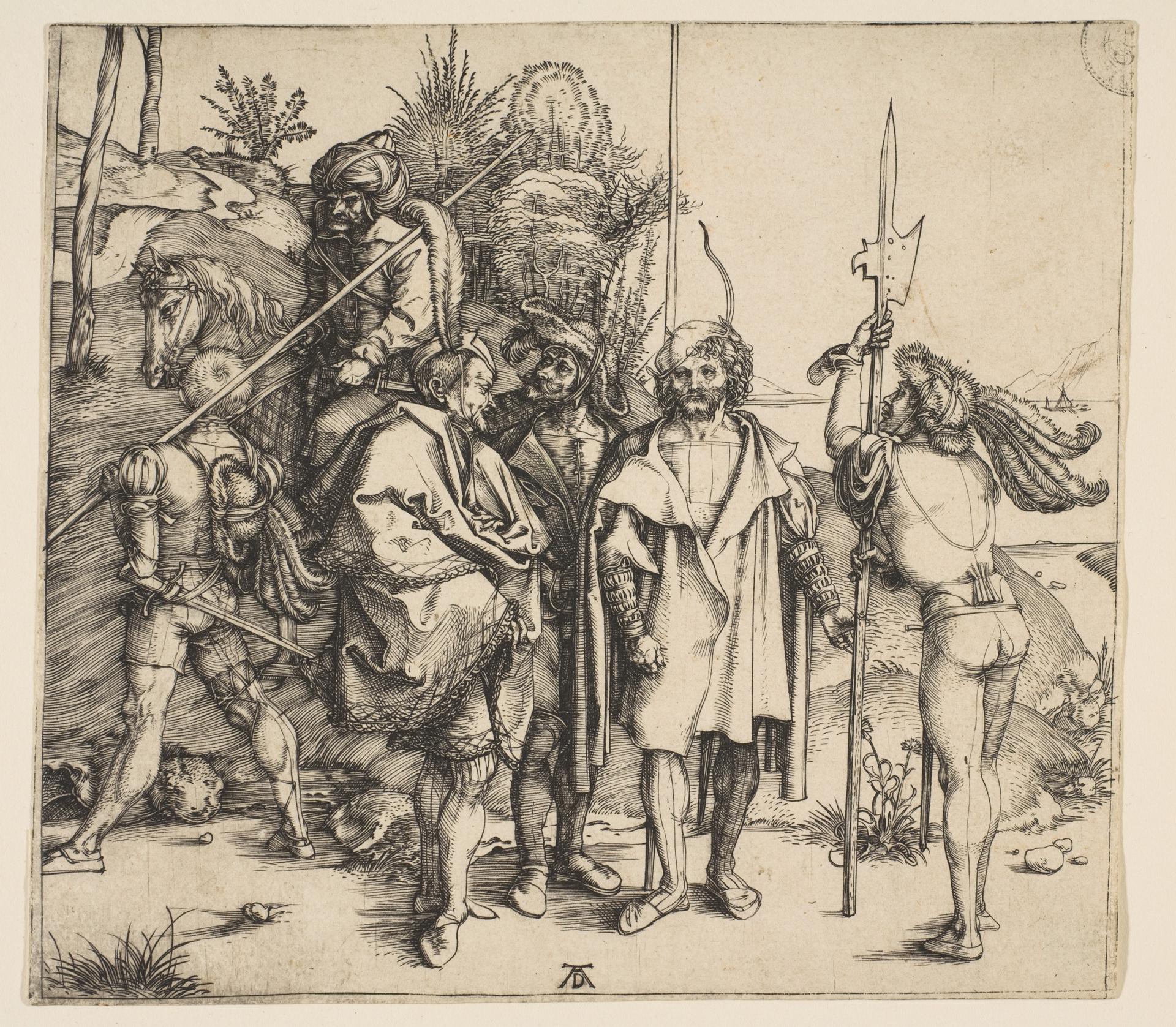 Albrecht Dürer — Fünf Fußsoldaten und ein berittener Türke