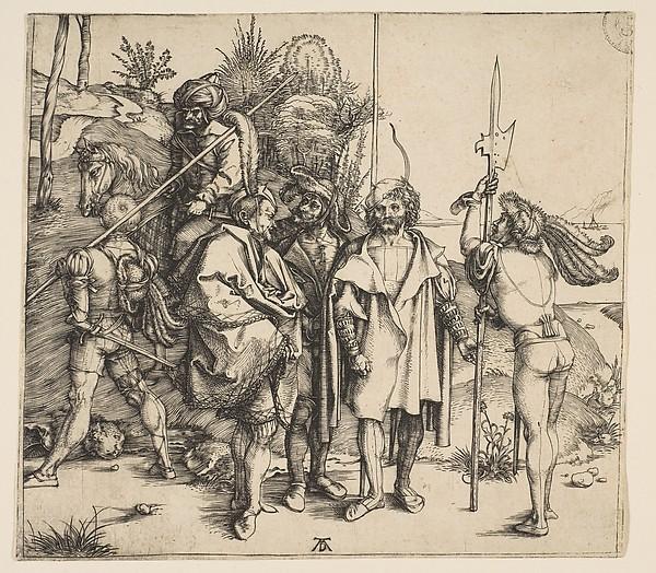 Albrecht Dürer — Fünf Fußsoldaten und ein berittener Türke