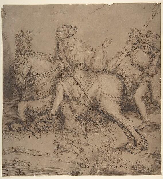 Albrecht Dürer — Reiter zu Pferd und Landsknecht