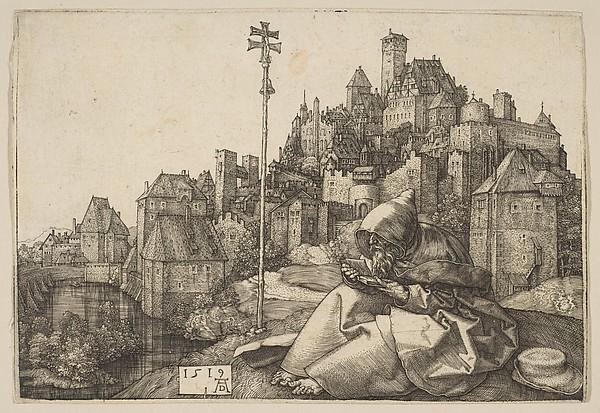 Albrecht Dürer — Der heilige Antonius liest