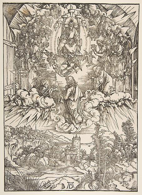 Albrecht Dürer — Der heilige Johannes vor Gott und den Ältesten, aus 'Die Apokalypse'