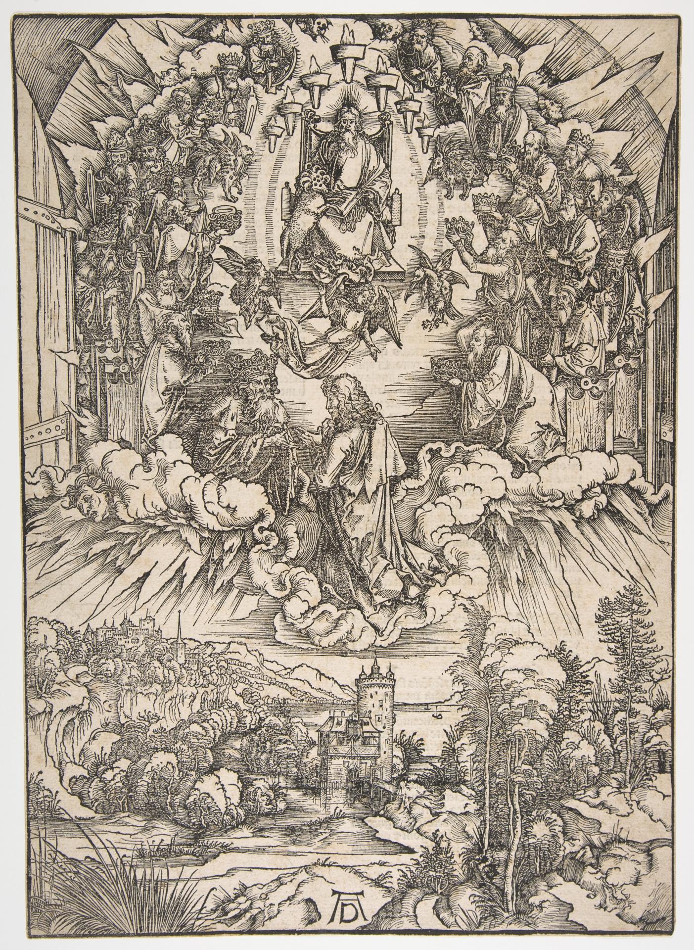 Albrecht Dürer — Der heilige Johannes vor Gott und den Ältesten, aus der Apokalypse