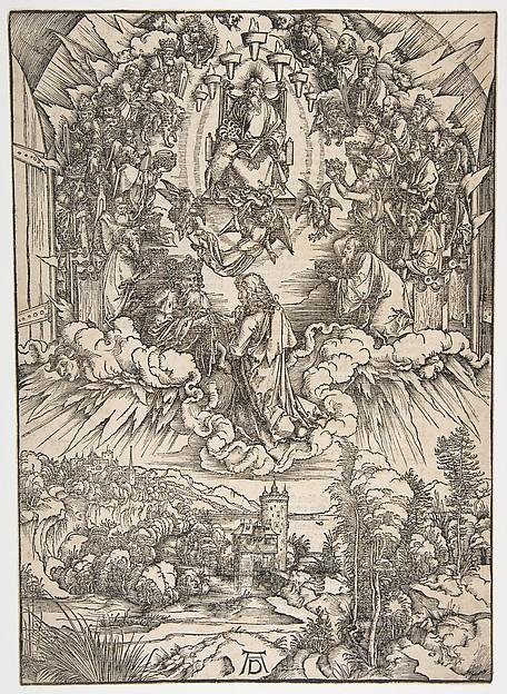 Albrecht Dürer — Der heilige Johannes vor Gott und den Ältesten, aus der Apokalypse