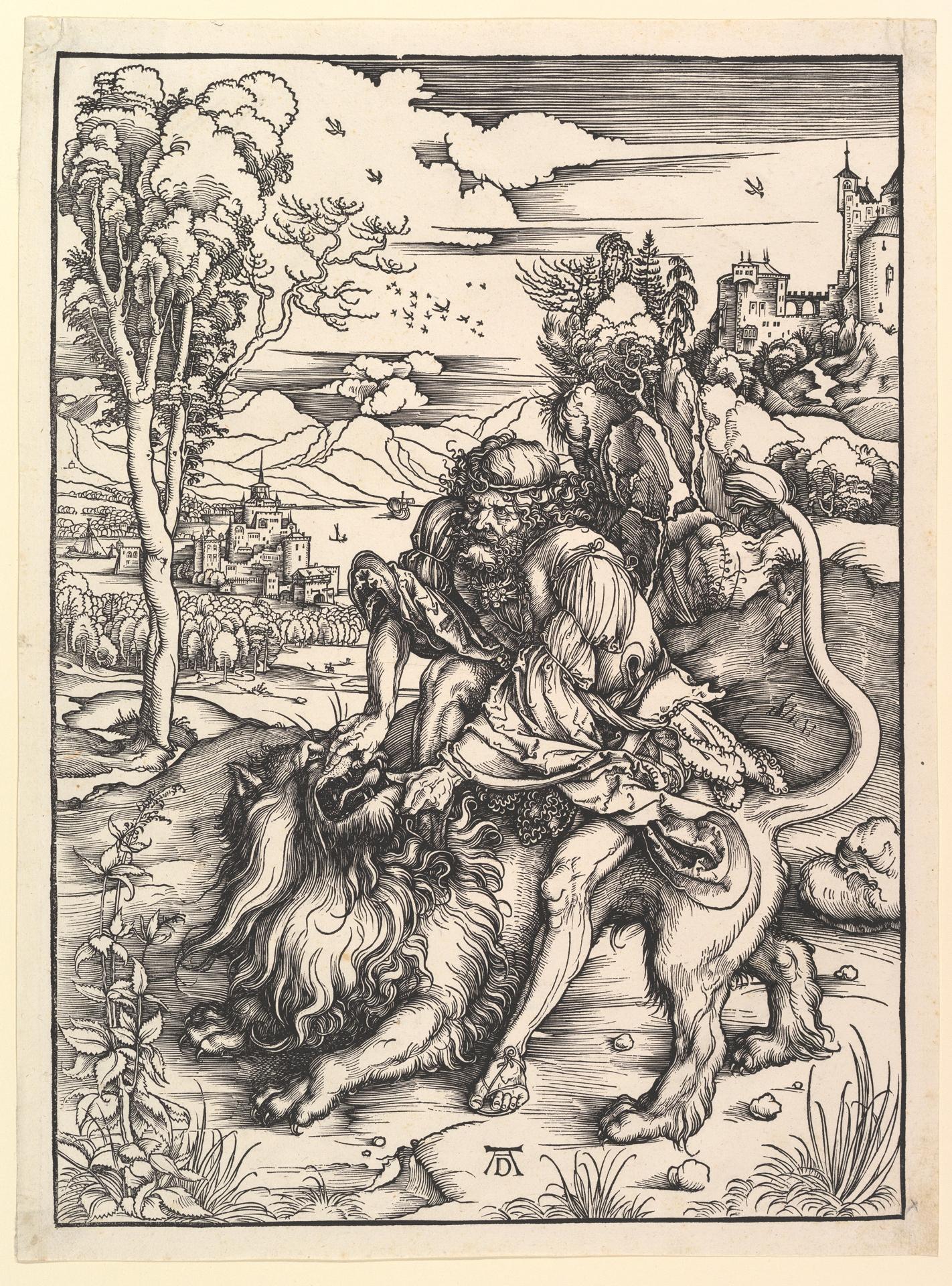 Albrecht Dürer — Samson zerreißt den Löwen
