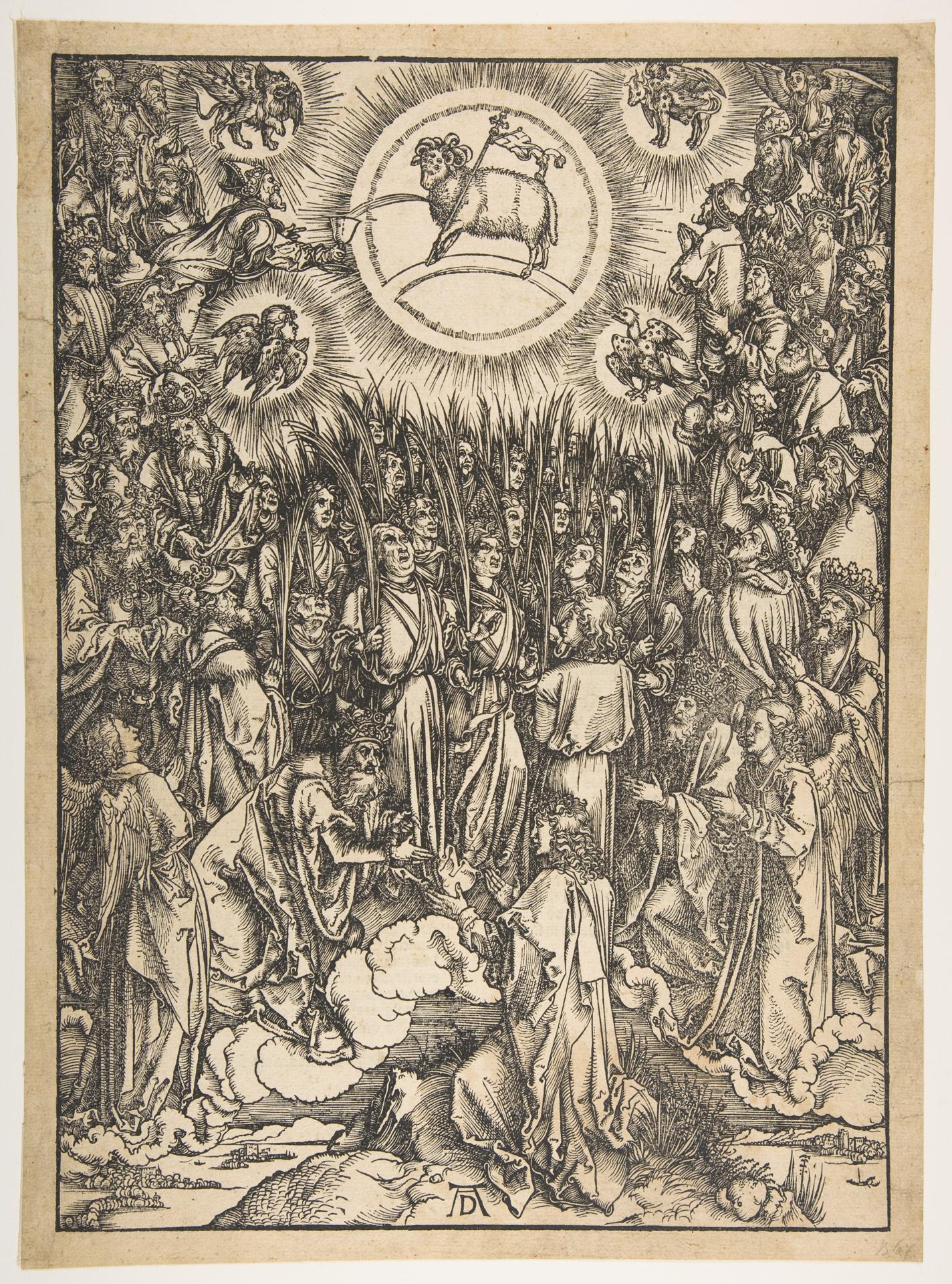 Albrecht Dürer — Die Anbetung des Lammes, aus der „Apokalypse“, lateinische Ausgabe