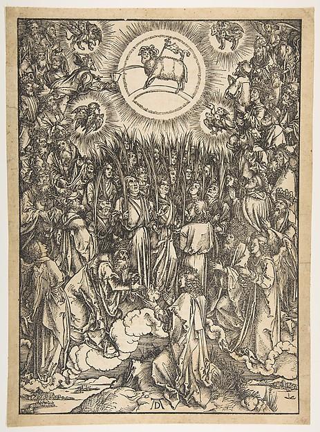 Albrecht Dürer — Die Anbetung des Lammes, aus der „Apokalypse“, lateinische Ausgabe