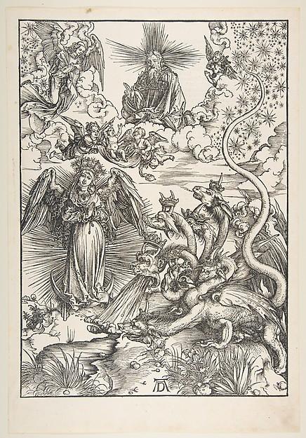 Albrecht Dürer — Die apokalyptische Frau, aus der Serie 'Die Apokalypse'