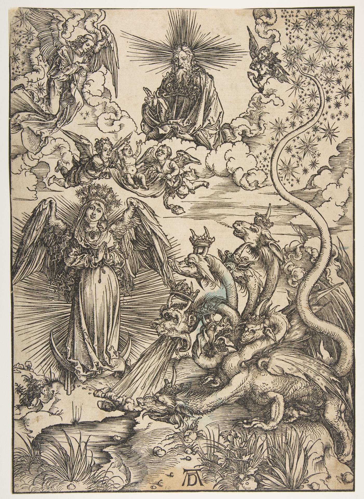 Albrecht Dürer — Die apokalyptische Frau, aus 'Die Apokalypse', lateinische Ausgabe