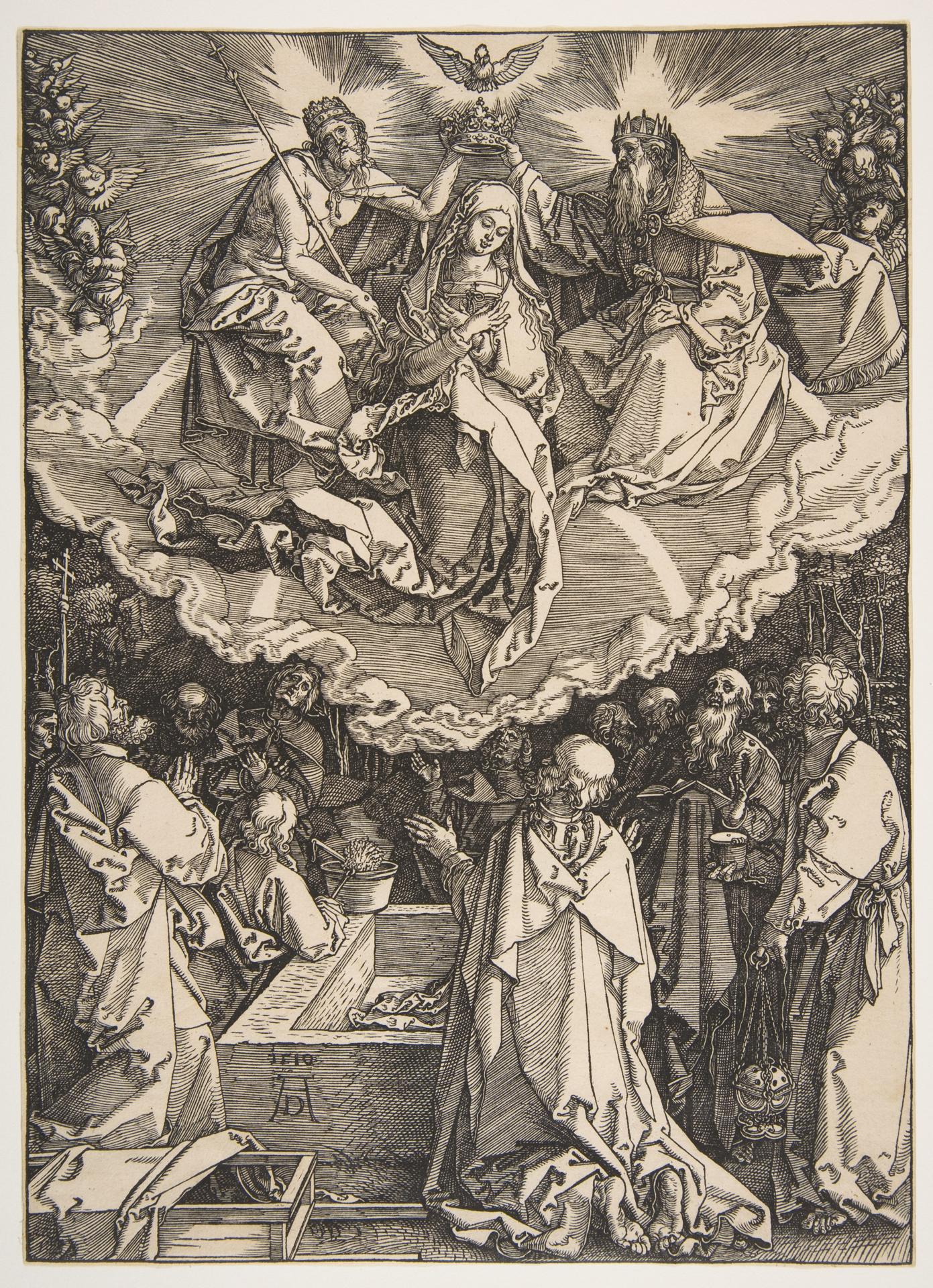 Albrecht Dürer — Die Himmelfahrt und Krönung der Jungfrau Maria, aus dem Leben der Jungfrau