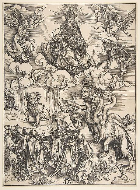 Albrecht Dürer — Die Bestie mit den sieben Häuptern und die Bestie mit den Lämmerhörnern