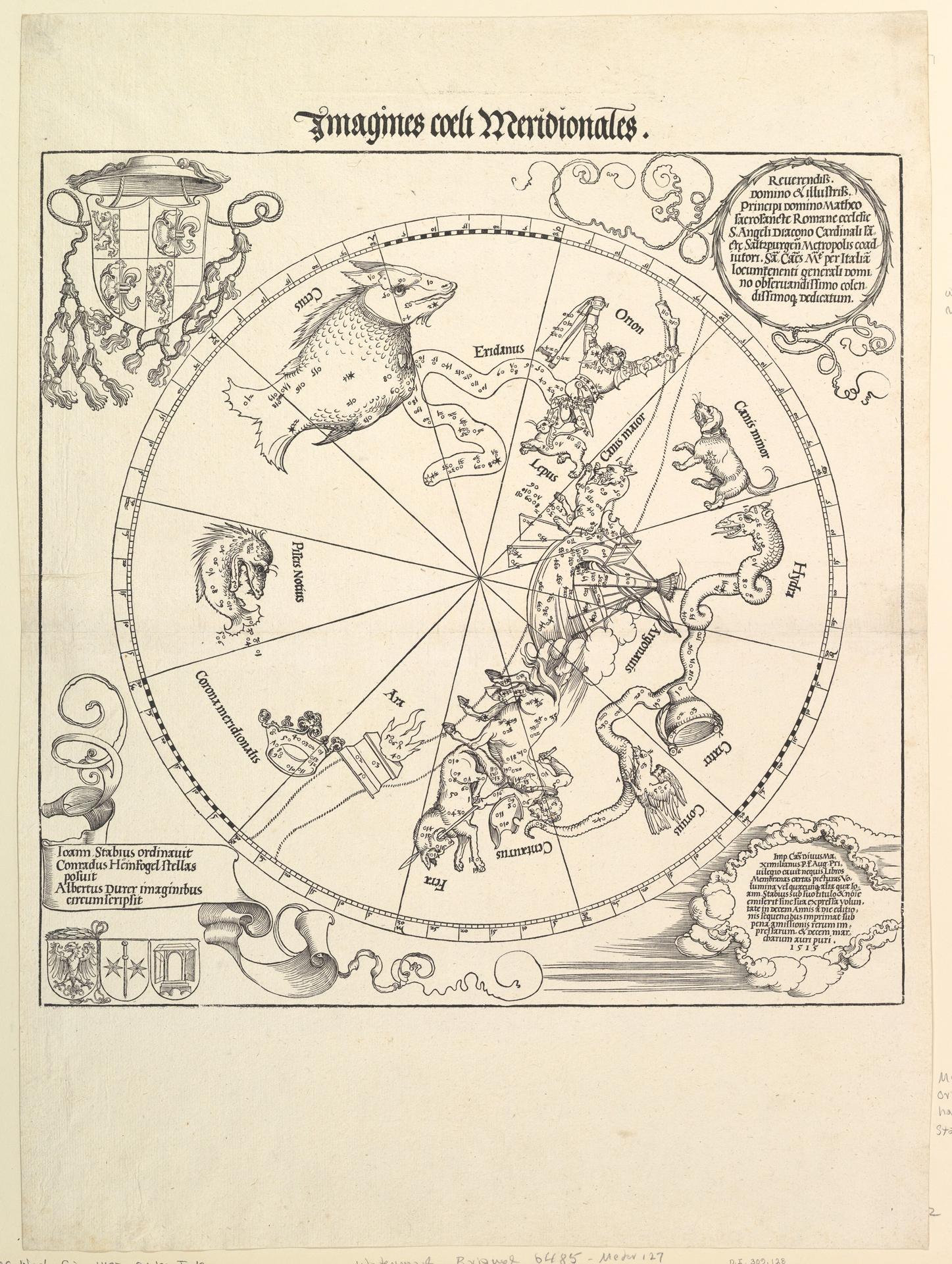 Albrecht Dürer — Der Himmelsglobus – Südliche Hemisphäre