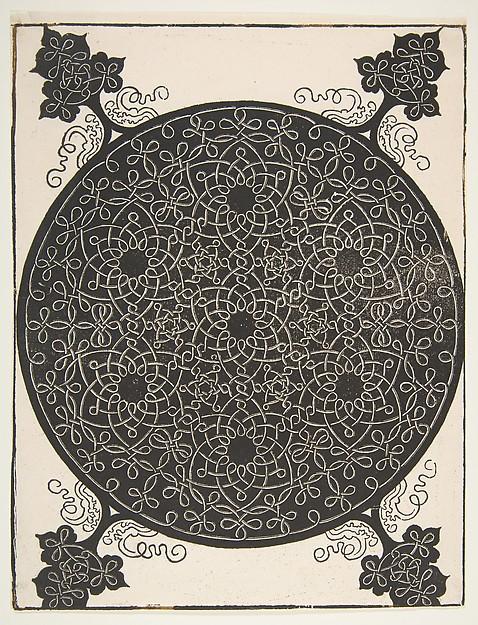 Albrecht Dürer — Der fünfte Knoten. Verschlungenes Rundmedaillon mit sieben sechszackigen Sternen