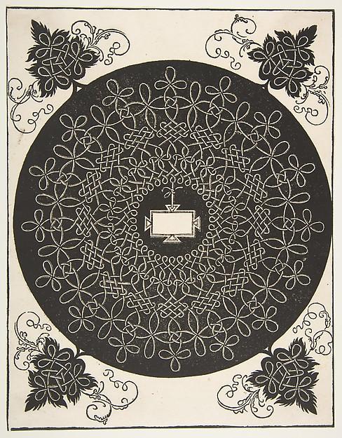 Albrecht Dürer — Der erste Knoten. Verschlungenes Rundmedaillon mit länglichem Mittelfeld