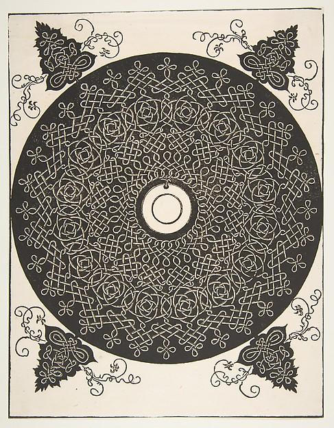 Albrecht Dürer — Der vierte Knoten. Verschlungene Rosette mit rundem Medaillon in der Mitte