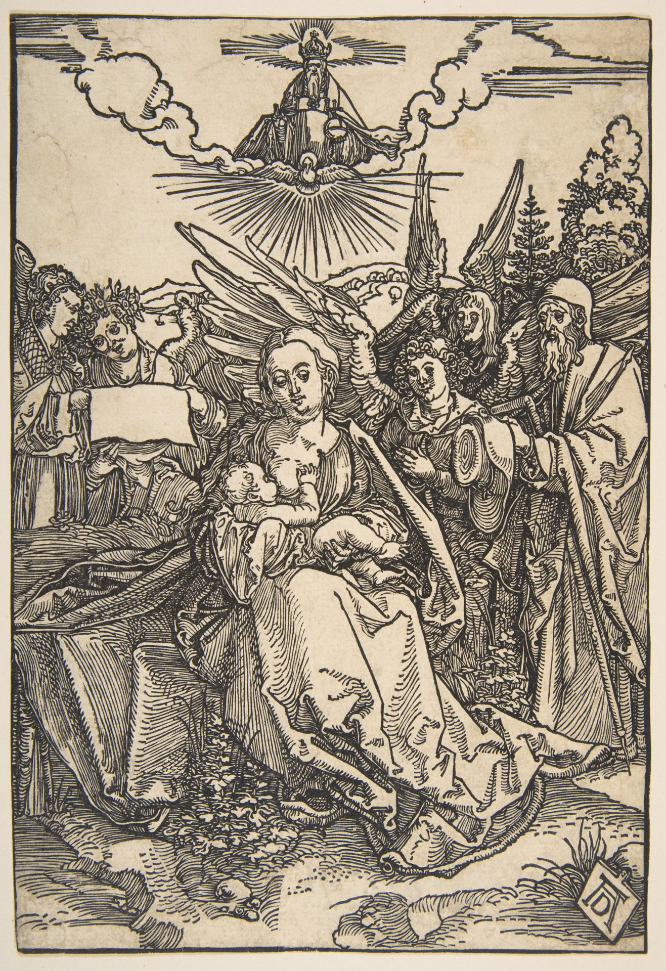 Albrecht Dürer — Die Heilige Familie mit fünf Engeln