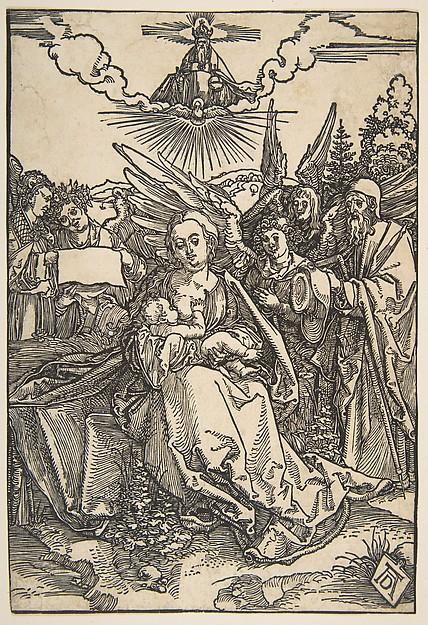 Albrecht Dürer — Die Heilige Familie mit fünf Engeln