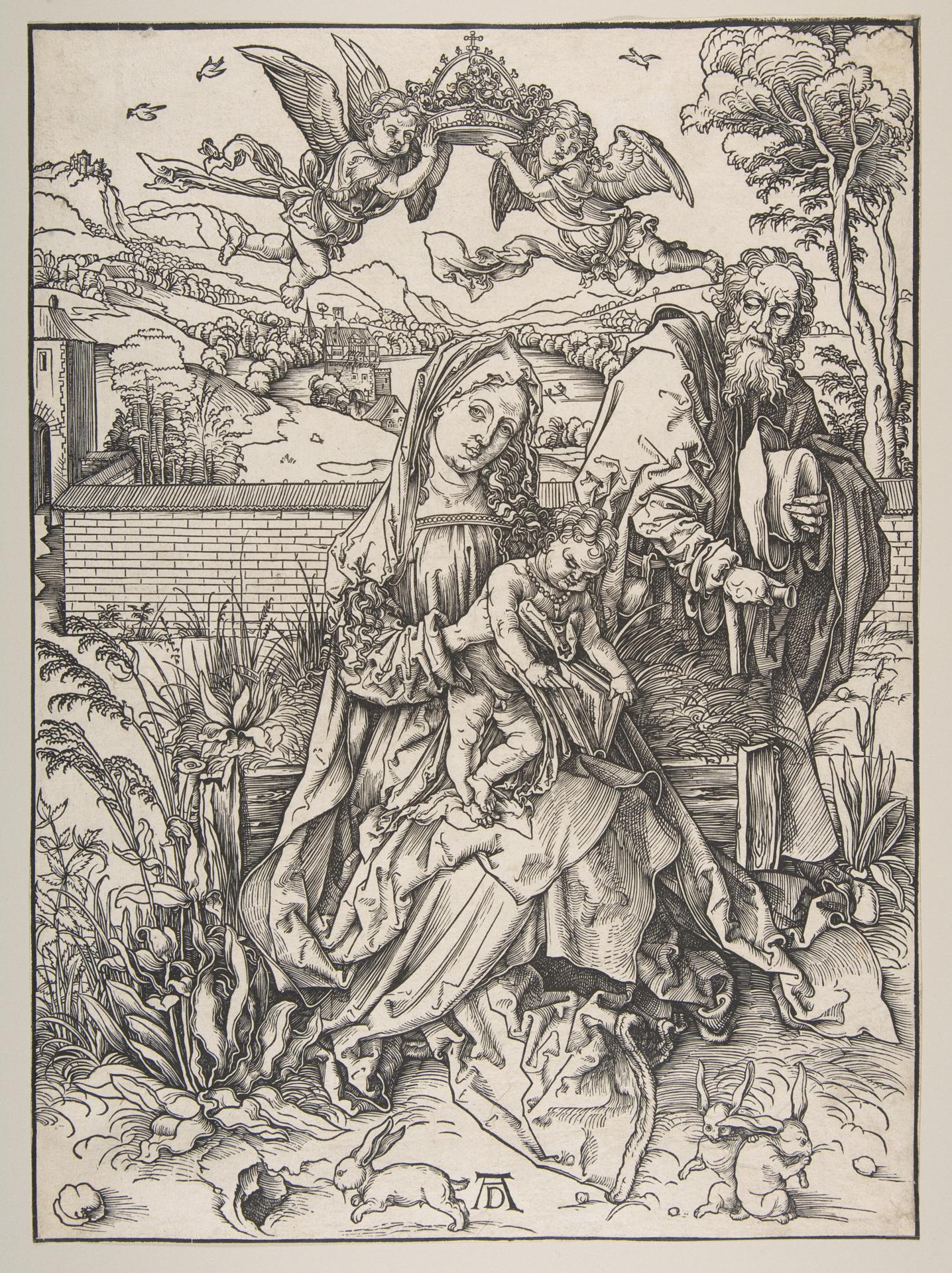 Albrecht Dürer — Die Heilige Familie mit drei Hasen