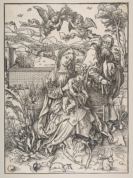 Albrecht Dürer — Die Heilige Familie mit drei Hasen
