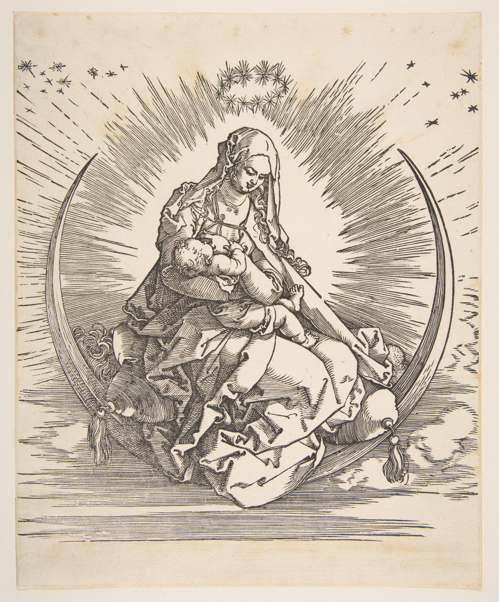 Albrecht Dürer — Die Madonna auf der Mondsichel, Frontispiz zu 'Das Leben der Maria'