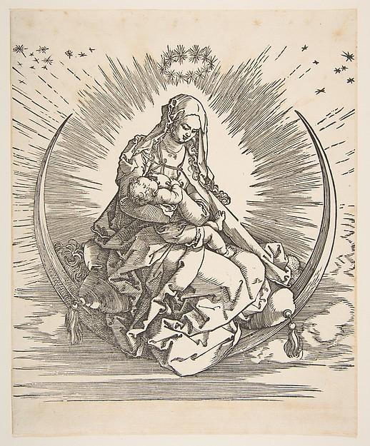 Albrecht Dürer — Die Madonna auf der Mondsichel, Frontispiz zu 'Das Leben der Maria'