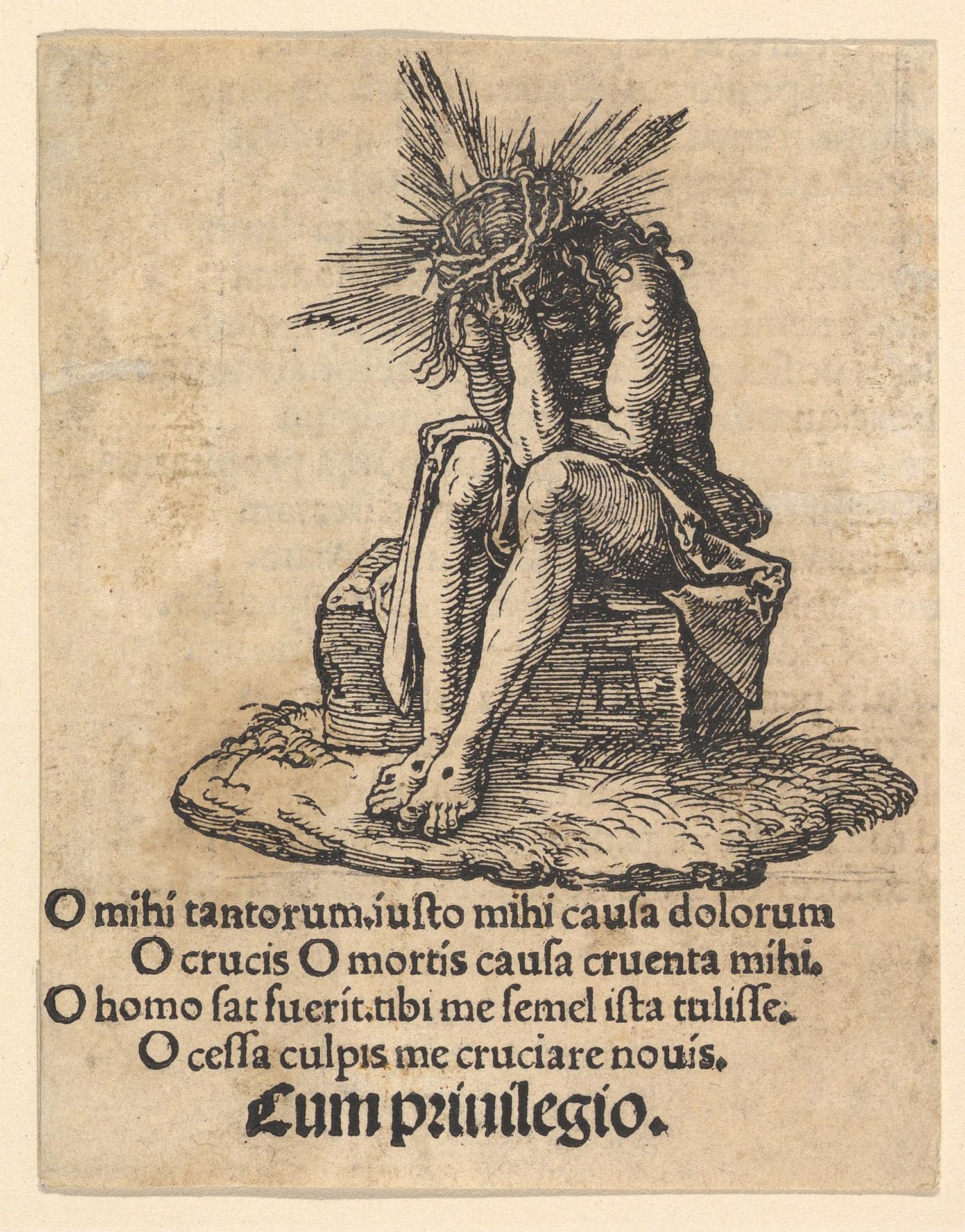 Albrecht Dürer — Der sitzende Schmerzensmann, Titelblatt der 'Kleinen Passion'
