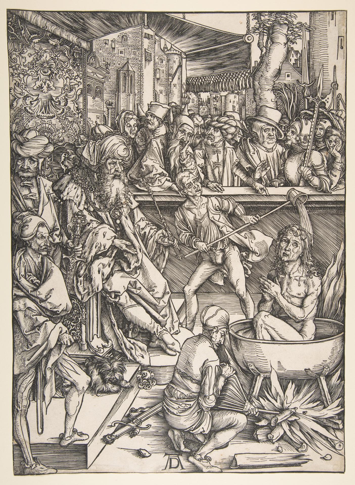 Albrecht Dürer — Das Martyrium des heiligen Johannes, aus "Die Apokalypse"