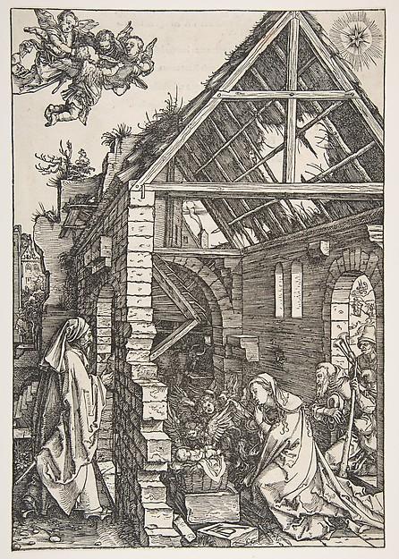 Albrecht Dürer — Die Geburt Christi, aus dem Marienleben, lateinische Ausgabe, 1511