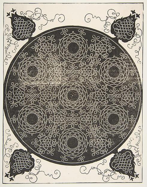 Albrecht Dürer — Der sechste Knoten. Verschlungenes Rundmedaillon mit sieben Kränzen