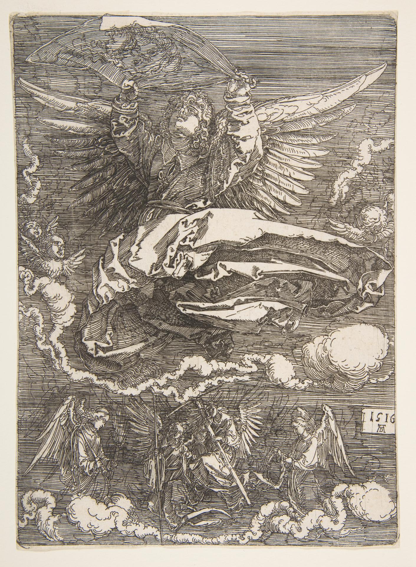 Albrecht Dürer — Das Schweißtuch, von einem Engel gezeigt