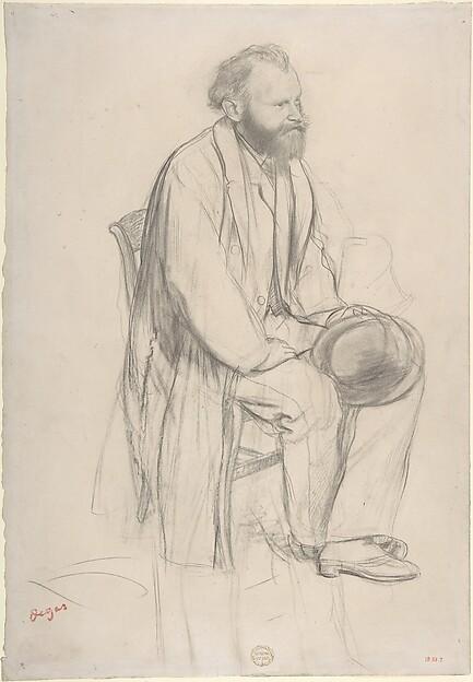 Edgar Degas — Sitzender, seinen Hut haltend