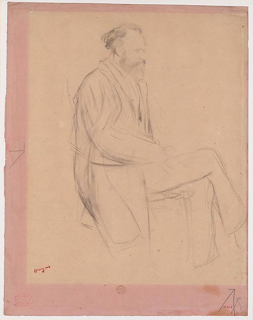 Edgar Degas — Sitzender Mann, rechte Profilansicht