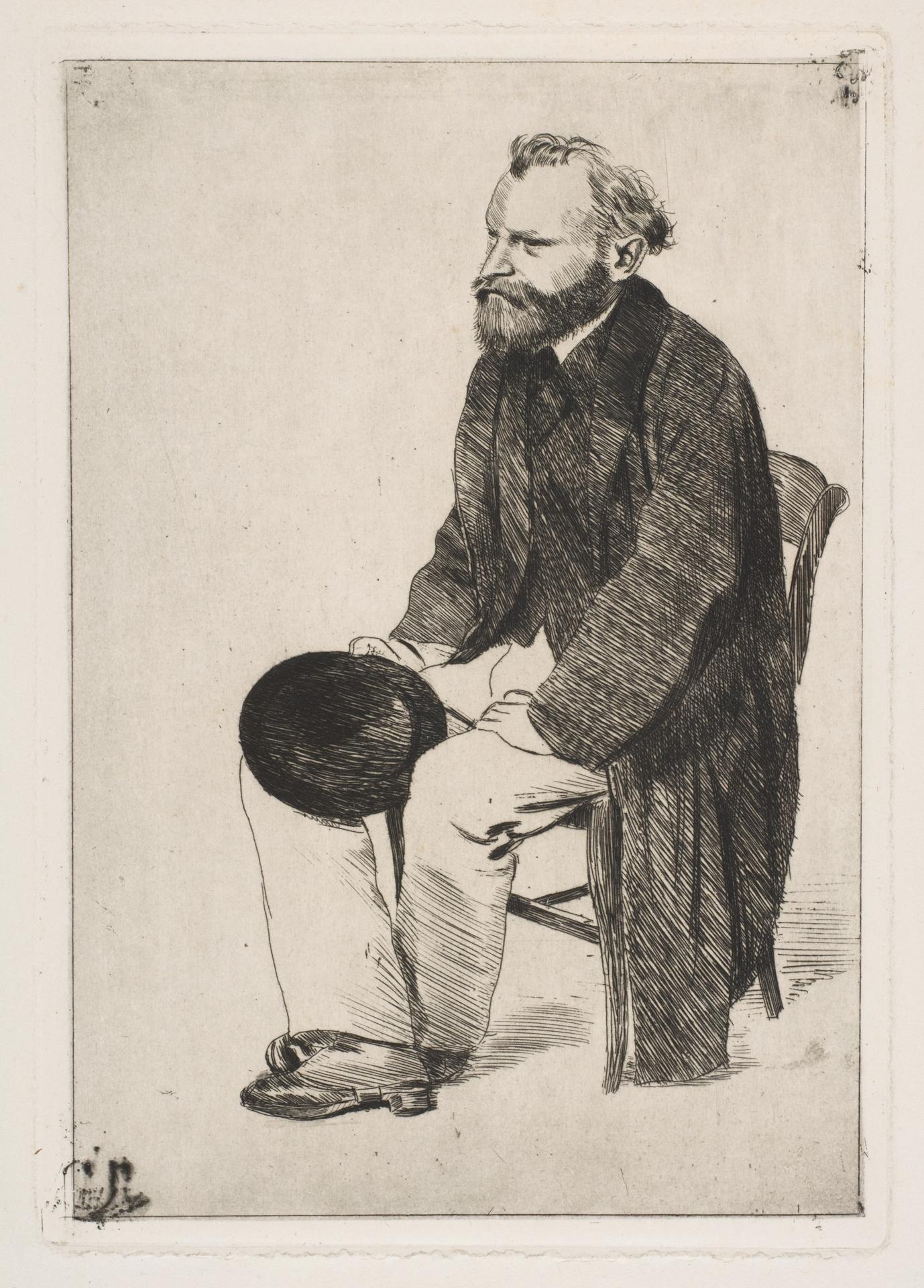 Edgar Degas — Sitzender, nach links gewandt