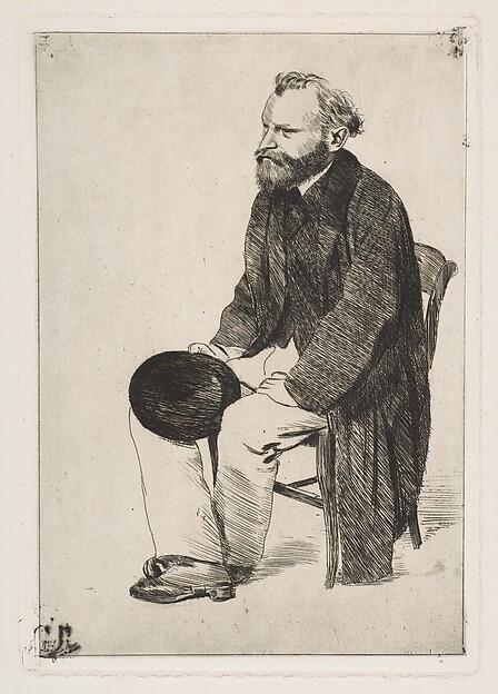 Edgar Degas — Sitzender, nach links gewandt