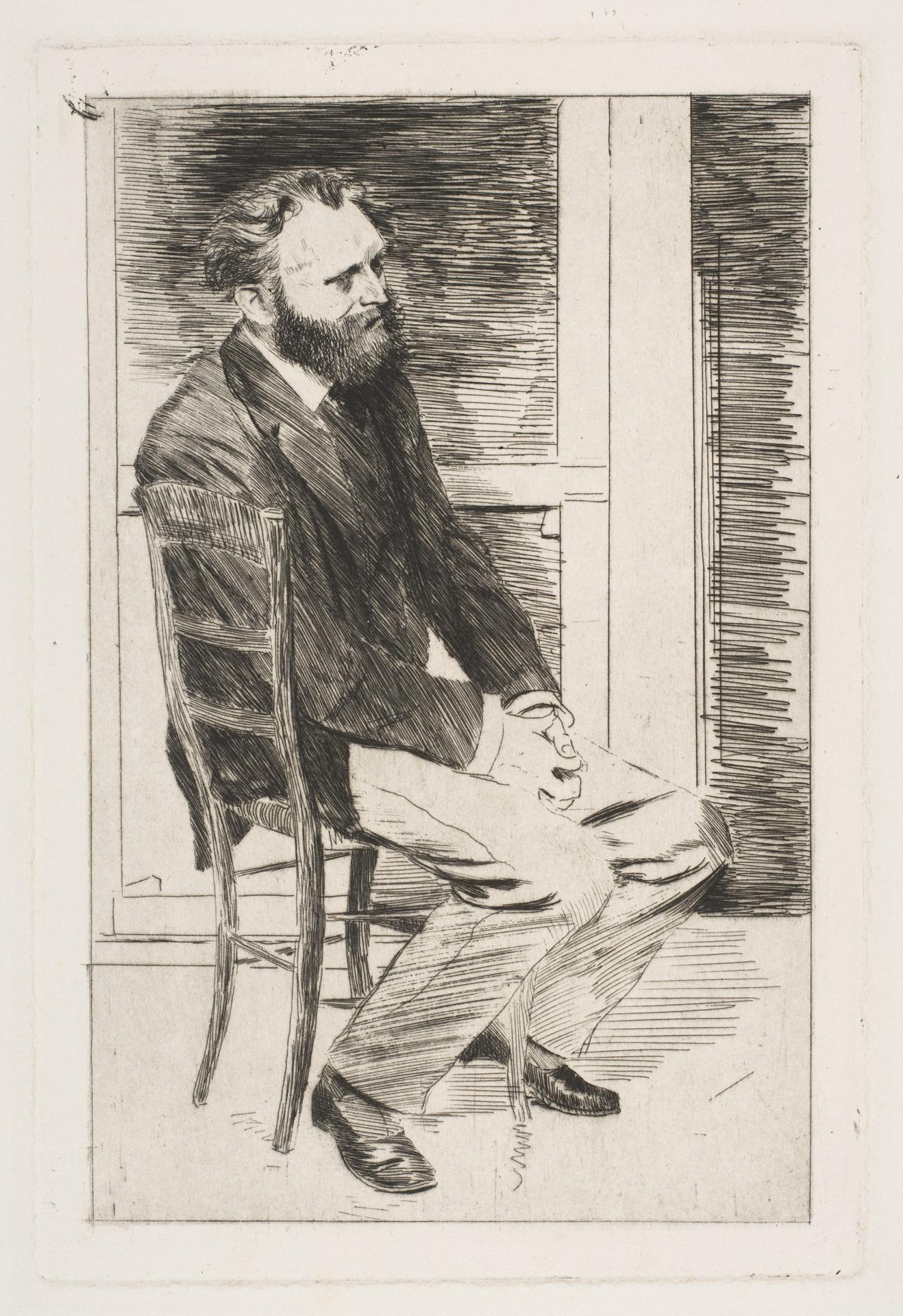 Edgar Degas — Sitzend, nach rechts gewandt