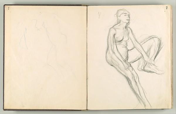 Edgar Degas — Album mit fünfundvierzig Figurenstudien