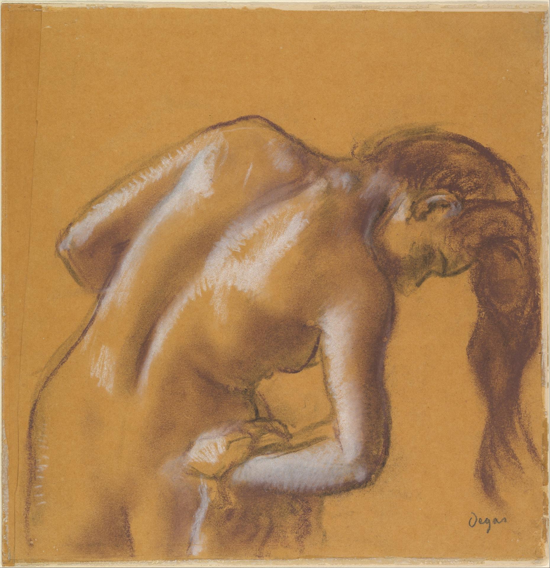 Edgar Degas — Badende, die sich abtrocknet