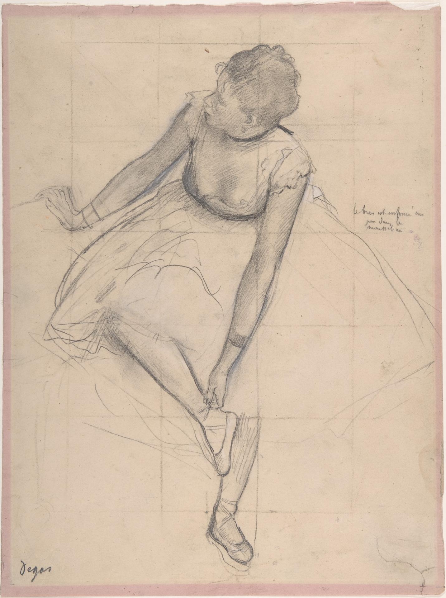 Edgar Degas — Tänzerin, die ihren Schuh justiert
